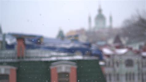 Snow falling over Kiev city, Winter in Ukraine 11481224 Stock Video at ...