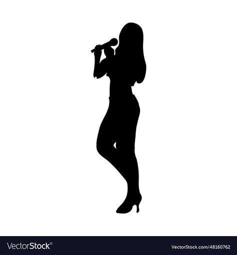 Singing woman icon holding mix Royalty Free Vector Image