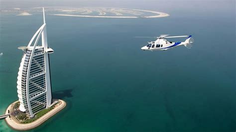 This aerial view of Burj Al Arab is probably the best thing you will see today Luxury Helicopter ...