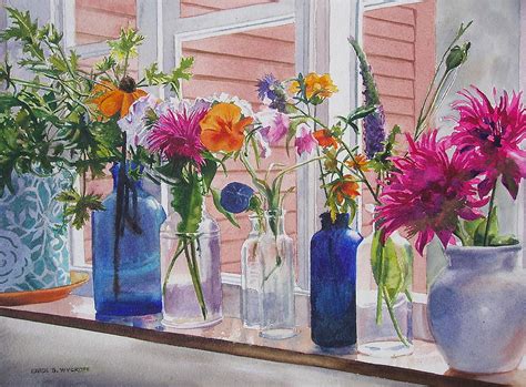 Kitchen Window Sill Painting by Karol Wyckoff