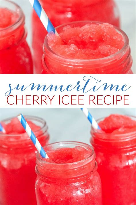 Easy Summertime Cherry Icee Recipe! Homemade Recipe for a cool and ...