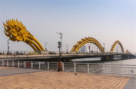 Tail End of Cau Rong or Dragon Bridge Over Han River, Da Nang Vietnam Editorial Stock Image ...