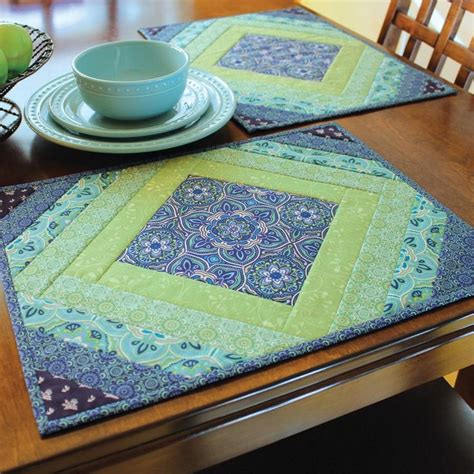 Quilt As You Go Placemats -- Casablanca - Patched Works | Quilted placemat patterns, Placemats ...