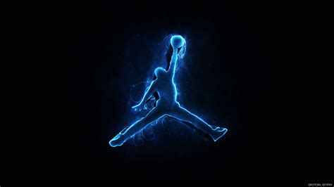 Blue Jordan Logo Wallpaper Hd