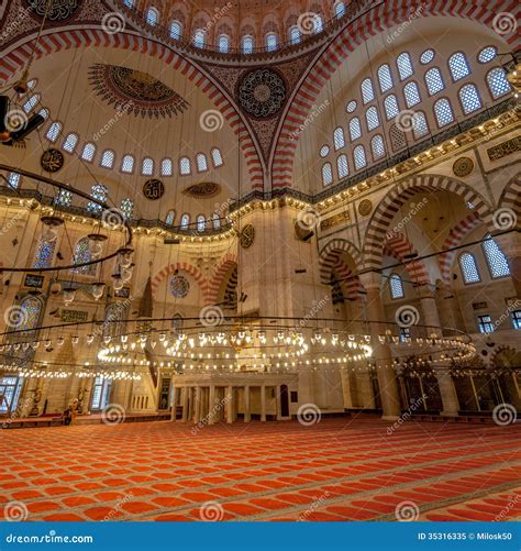 Inside Of Suleymaniye Mosque Editorial Image - Image: 35316335