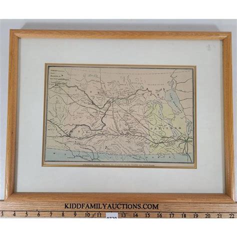 FRAMED NORTH WEST REBELLION MAP - Kidd Family Auctions