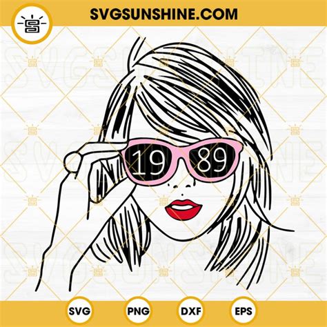 Taylor Swift 1989 Glasses SVG, Midnights SVG, Eras Tour SVG, Swiftie SVG PNG DXF EPS Files