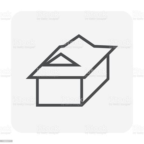 Roof Gablet Style Vector Icon Design Stock Illustration - Download Image Now - Architecture ...