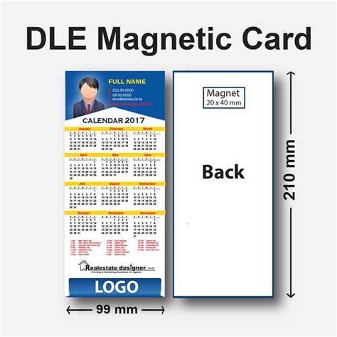 1000 DL Fridge Magnet Calendar In Auckland, NZ | Real Estate Designer