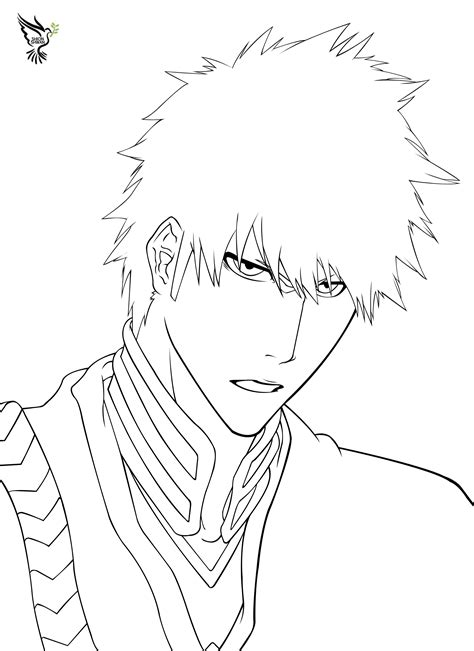 Ichigo from bleach coloring pages