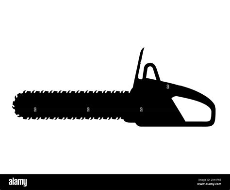 Chainsaw silhouette vector art white background Stock Vector Image ...