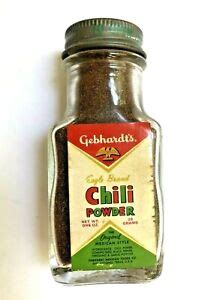 Vintage Gebhardt Eagle Chili Powder Embossed Jar Unopened Original Label | eBay