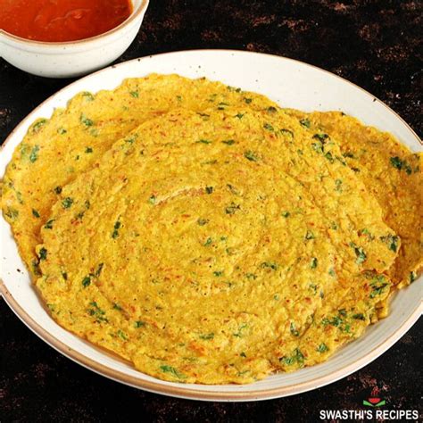 Moong Dal Chilla Recipe - Swasthi's Recipes