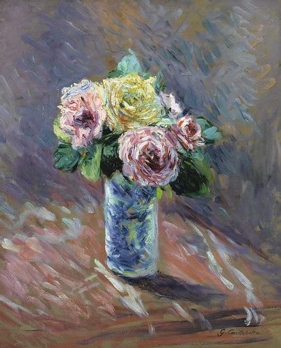 Gustave Caillebotte - Yellow and Red Roses in a Crystal Va… | Flickr
