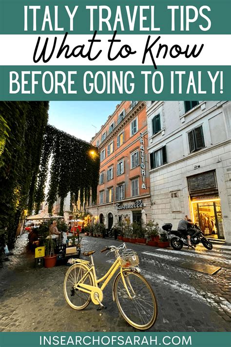 Italy Travel Tips: Things to Know Before Going to Italy! | In Search of Sarah