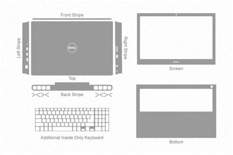 Vinyl Ready Vector Cut File Templates for Laptop Skins in Ai, PLT, EPS, CDR, SVG — VecRas