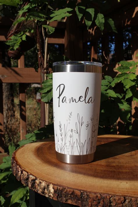 Personalized Engraved Yeti 20oz Tumbler Wildflower 360 - Etsy