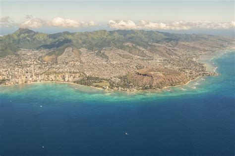 Diamond Head Hawaii stock image. Image of aerial, holiday - 67182961