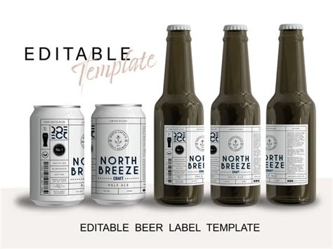 Editable Beer Label Template Printable Beer Bottle Label - Etsy Australia