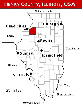 Location of Henry County, IL, USA