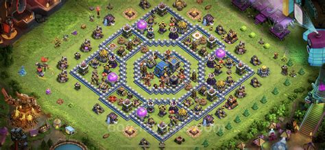 Best Anti 2 Stars Base TH12 with Link, Hybrid - Town Hall Level 12 Base ...