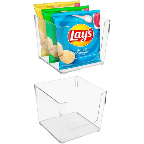 Clear Open Front Container Bin Set (Small Square) – Sorbus Home