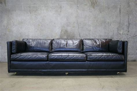 Beautiful Vintage Black Leather Sofa Black Vintage Leather Tuxedo Sofa ...