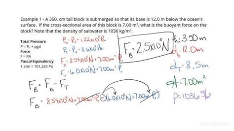 How to Find the Magnitude of the Buoyant Force on an Object Using the Pressure Difference ...