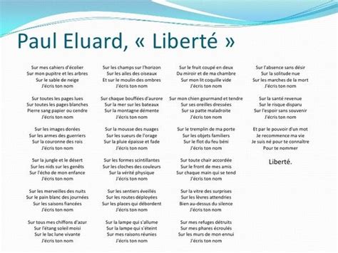 Liberté | Eluard, Paul éluard, Laicité