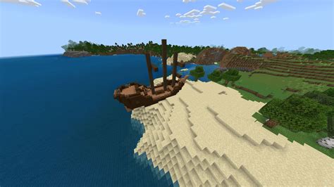 Shipwreck on land - Minecraft Seeds