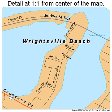 Wrightsville Beach North Carolina Street Map 3775820