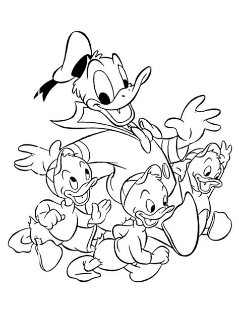 colouring page Donald Duck, cousins | coloringpage.ca