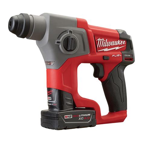 Milwaukee M12 FUEL Cordless SDS+ Rotary Hammer Kit With 2 Batteries — 5/8in., 6,200 BPM, Model ...