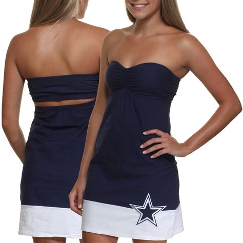 Dallas Cowboys Ladies Oleander Strapless Dress - Navy Blue | eBay