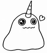 Slime Monster Unicorn sketch template