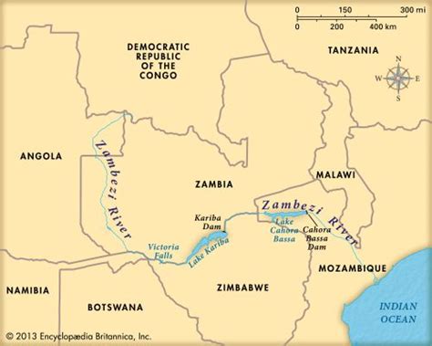 Zambezi Mapa - Mapa