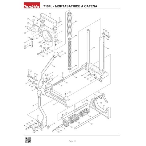 Makita Spare Parts for Chain Mortiser 7104L