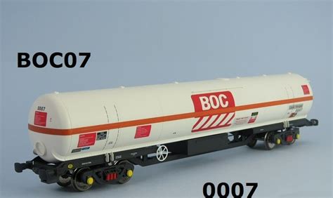 Heljan BOC07 100 ton Liquid Nitrogen Tank Wagon 0007, OO Gauge, Olivia's Trains Limited Edition ...