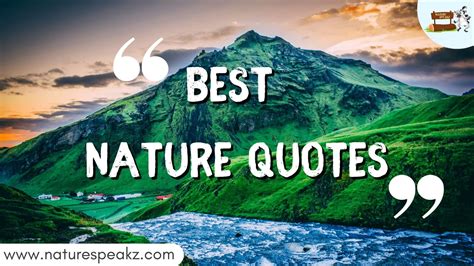 Best Inspiring Nature Quotes - Nature Speakz