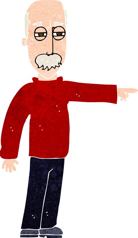cartoon old man gesturing Get Out 36363834 PNG