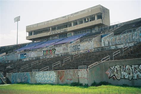 Abandoned stadium that was built for the 1996 Olympics. Caught on film ...