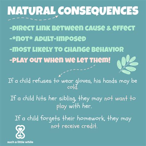 10 Simple Natural Consequences Examples for Gentle Discipline - Such a Little While LLC