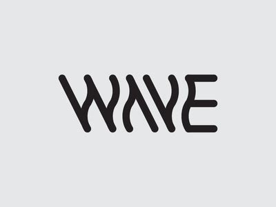 Wave | Text logo design, Clever logo design, Typography design