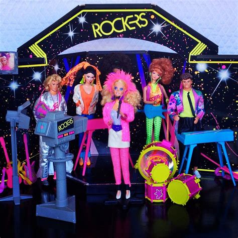 Barbie and the Rockers dolls with Complete Hot Rockin Stage and extras | Barbie, Rocker, Dolls