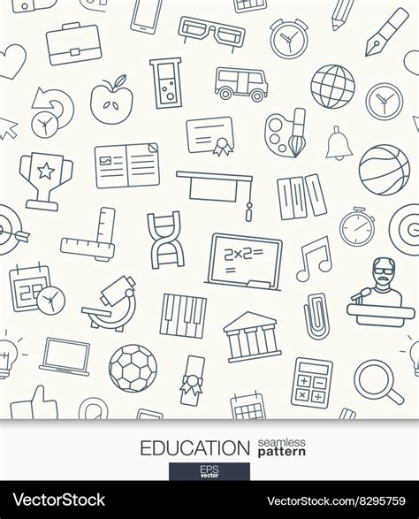 Education wallpaper black and white school Vector Image