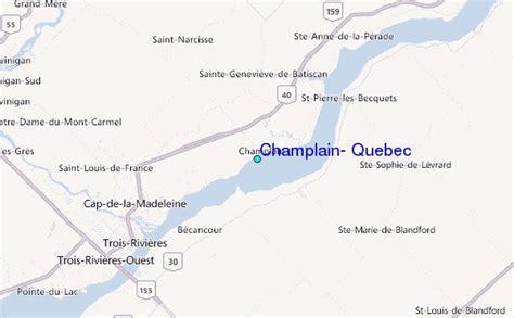 Champlain, Quebec Tide Station Location Guide