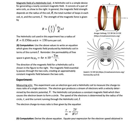 Solved R Magnetic field of a Helmholtz Coil: A Helmholtz | Chegg.com