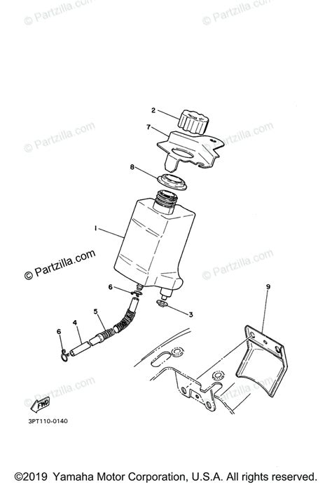 Yamaha Motorcycle 2020 OEM Parts Diagram for Oil Tank | Partzilla.com