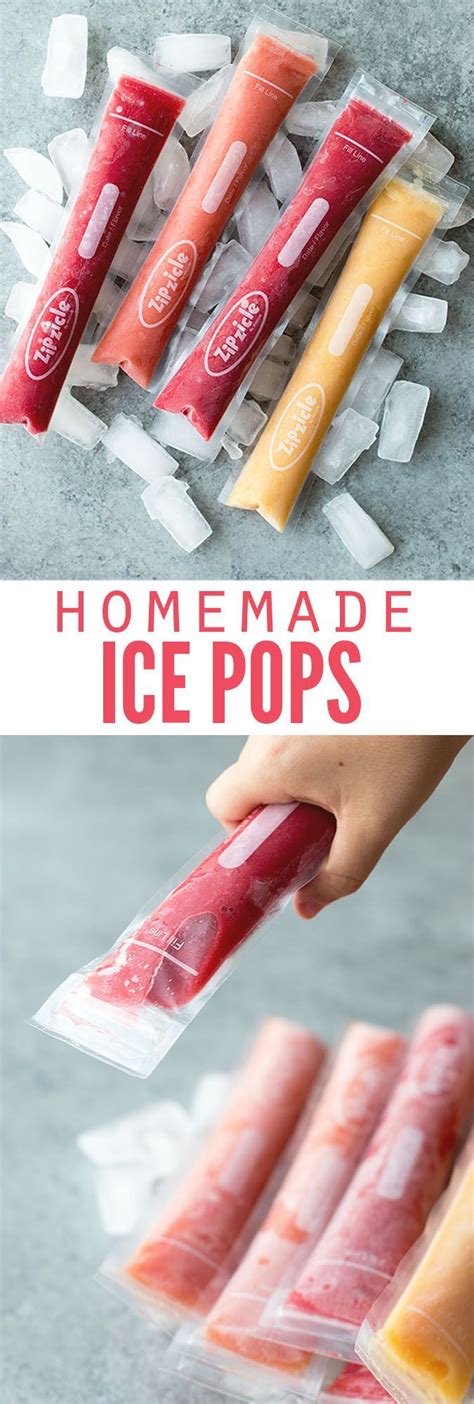 Homemade Ice Pops | 100% fruit and sugar free ice pops (+ Video) | Recipe | Homemade ice pops ...