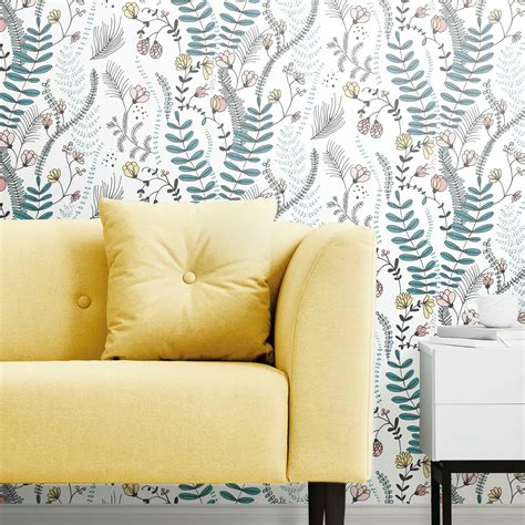 Finlayson Green Floral Verso Peel and Stick Wallpaper - Walmart.com